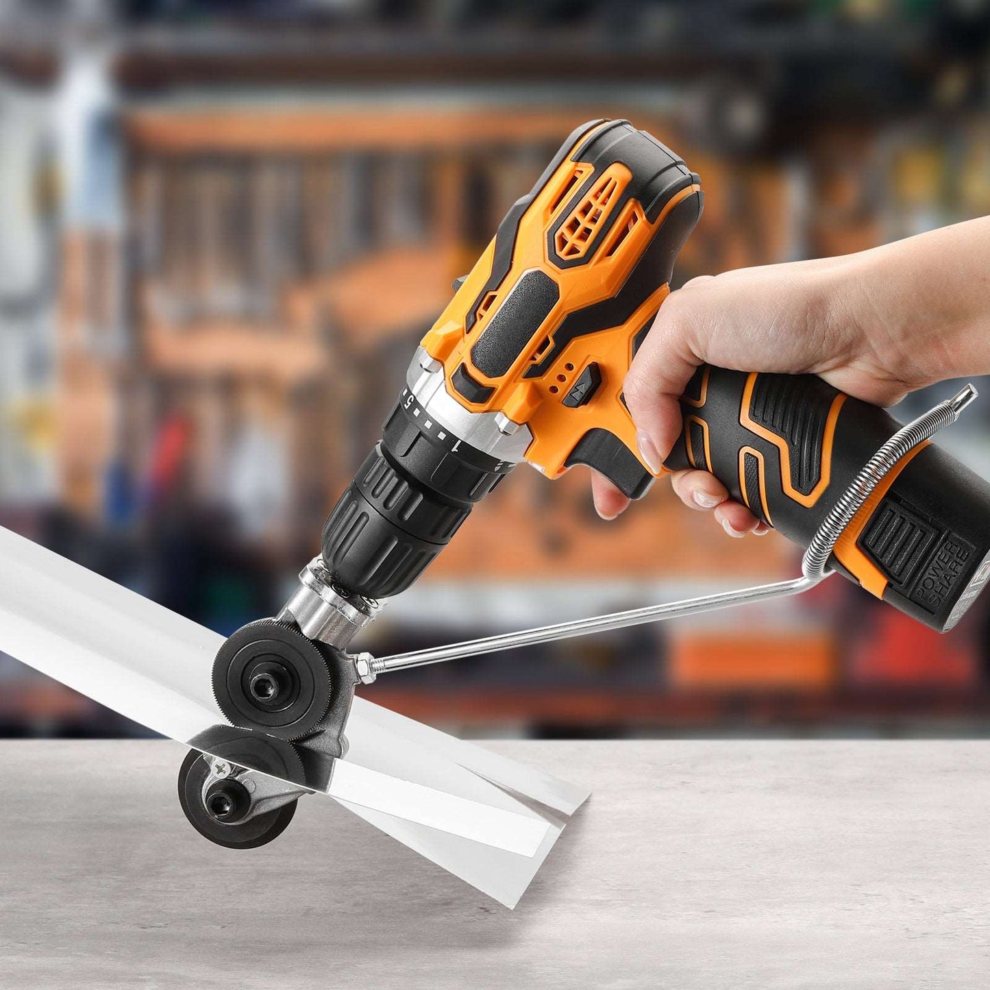 ADAPTOR pentru bormașină pentru tăierea metalului – Până la 1,5 mm