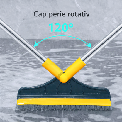 Perie de curățare rotativă la 120° - 2 în 1