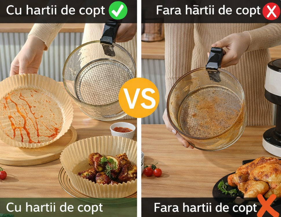 Hartii friteuza  300 + 100 GRATIS + Retete PDF