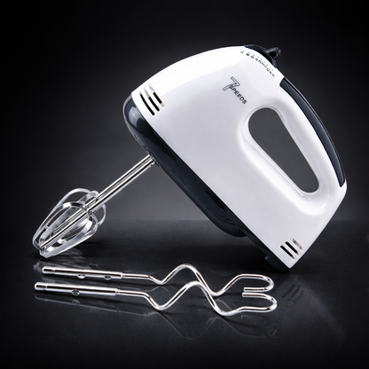 Mixer de Mână cu 7 Viteze, Funcție Turbo + Accesorii pentru Frământare