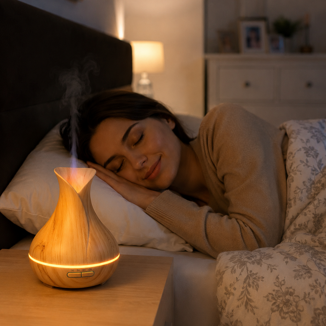 Umidificator difuzor arome + 6 uleuri GRATIS + GHID PDF  "Cum să scapi de mirosurile neplăcute din casă”