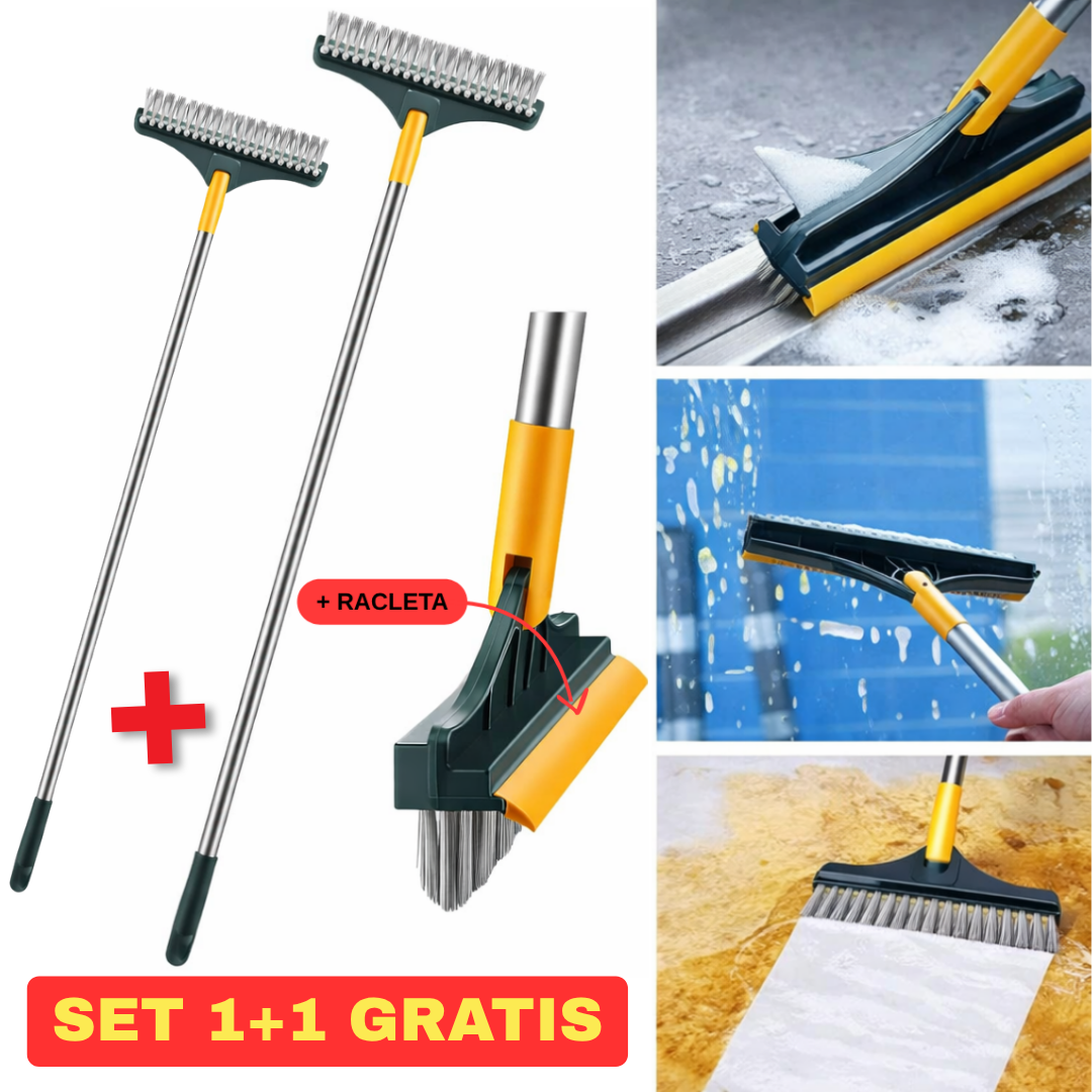 Perie de curățare rotativă la 120° - 2 în 1