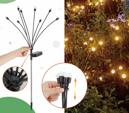 Lampa LED decorativă tip licurici De Gradina 8 Bulbi | 1+1 GRATIS