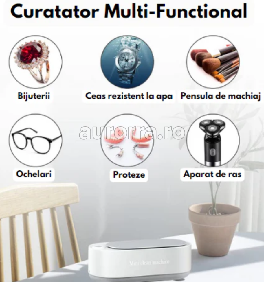Curățător de Bijuterii curățare cu ultrasunete