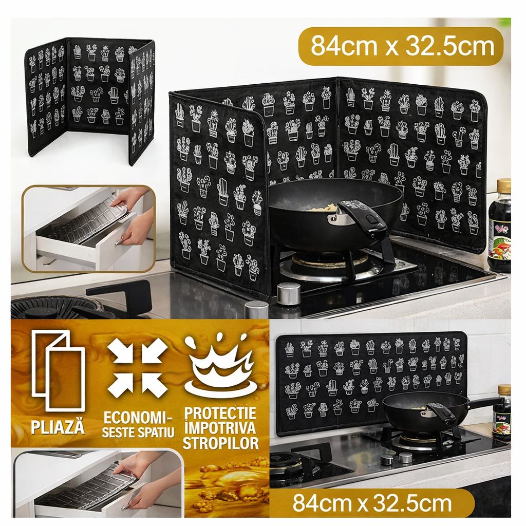 Protectie anti-stropi din metal de inalta calitate (+ GRATIS 4 folii din teflon)