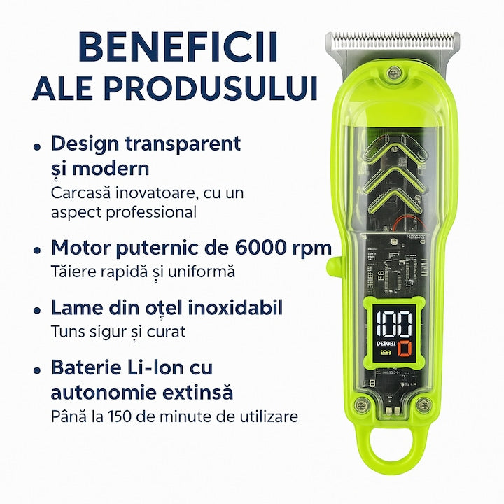 Aparat de tuns electric - Afisaj DIGITAL