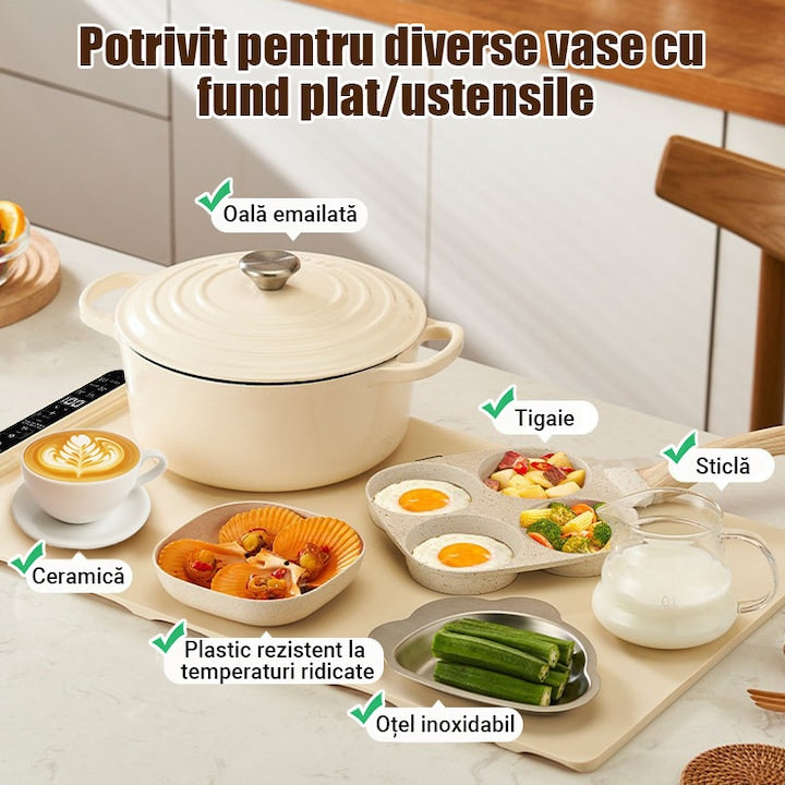 Plita Multifunctională electrica din silicon Premium Antiaderent (incalzire/dezghetare alimente)